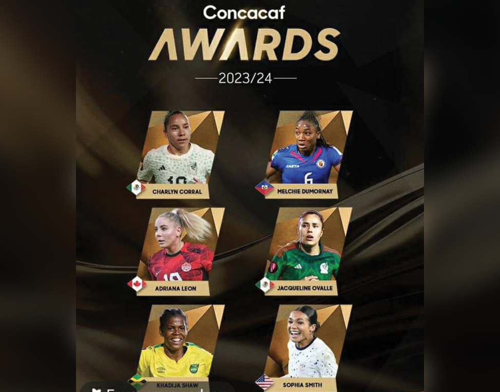 Corventina nominée pour le prix de la Meilleure joueuse de la Concacaf 2024 !